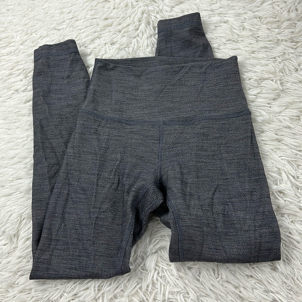 Lululemon Align Pant II 25" Mini Heathered Herringbone Heathered Black White